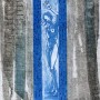 Goddess at the Window, blauw | 1996 | 30x24, ets